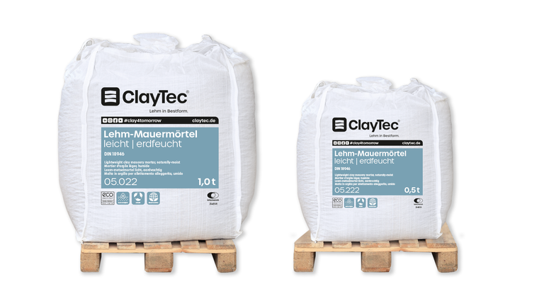 Großgebinde ClayTec Lehm-Mauermörtel leicht | erdfeucht